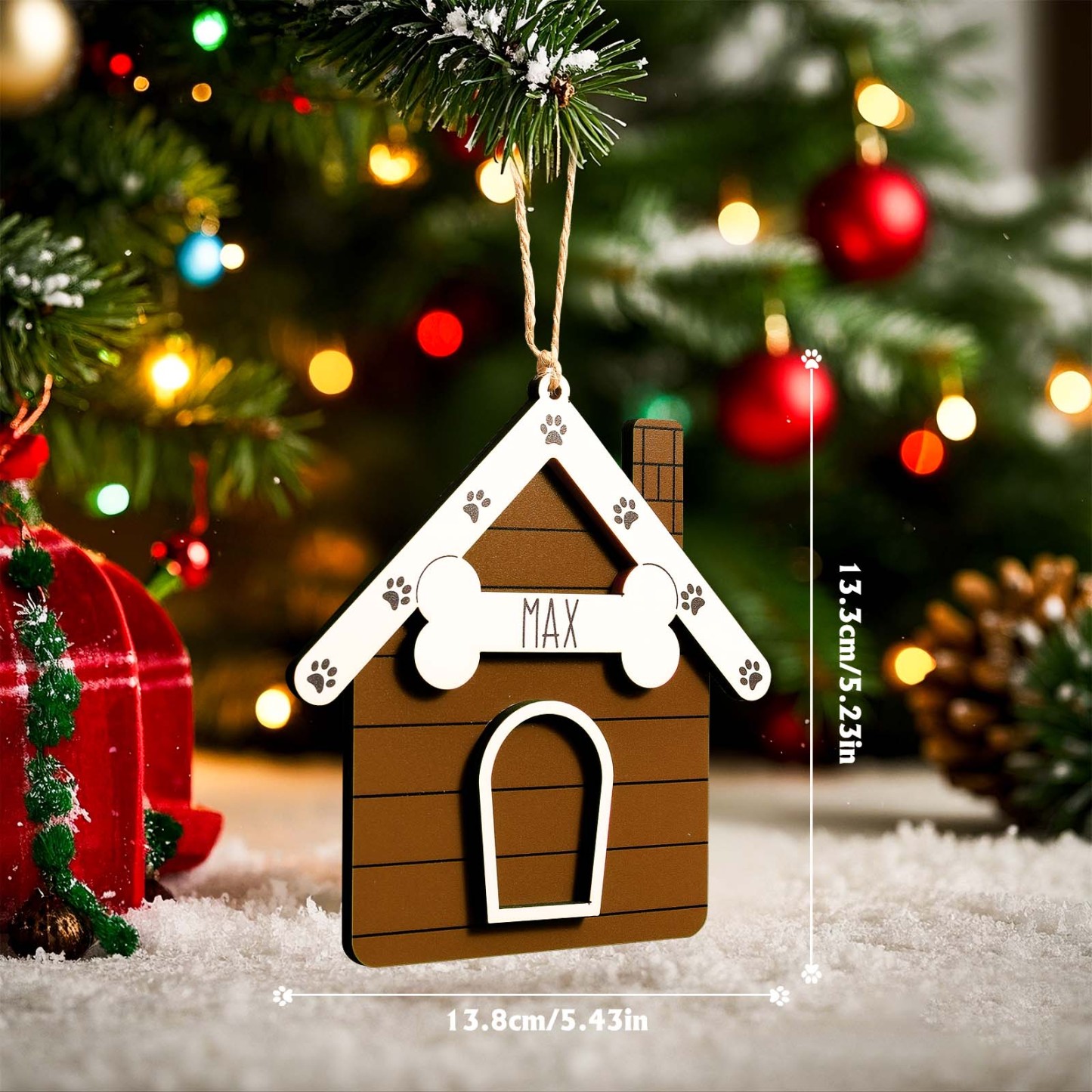 Personalized Christmas Dog House Ornament  Christmas Ornament Gift - MyFaceUnderwearAU