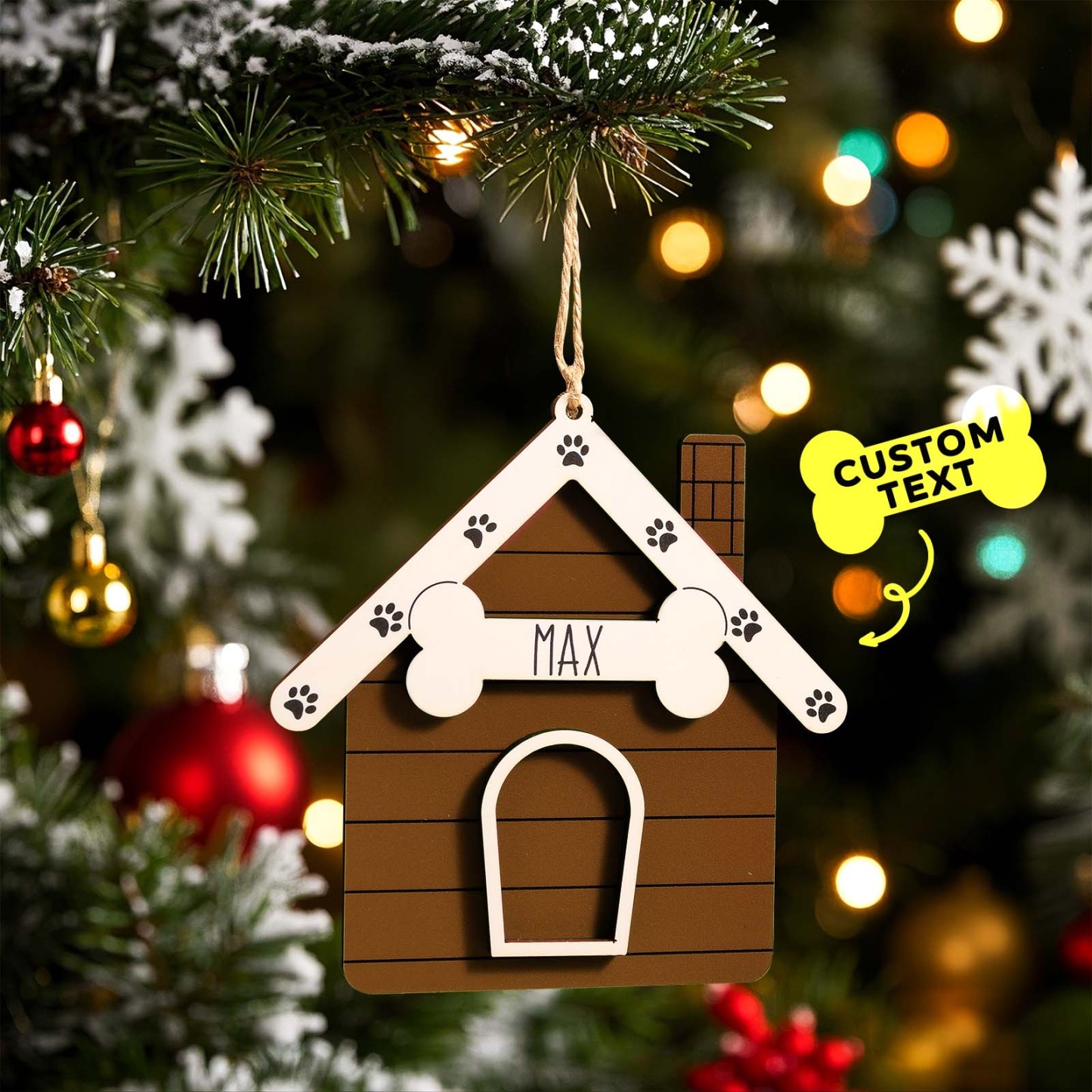 Personalized Christmas Dog House Ornament  Christmas Ornament Gift - MyFaceUnderwearAU