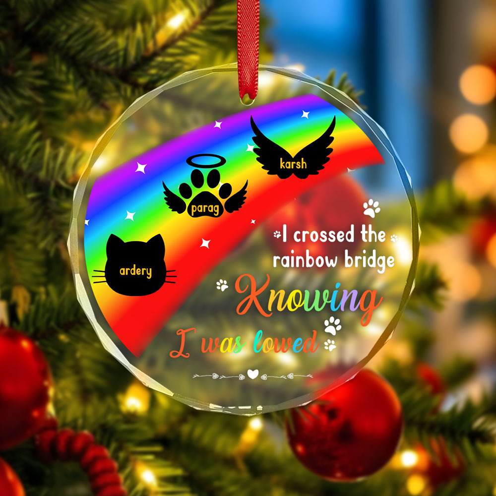 Thanks For Everything I Had A Great Time Memorial Personalized Custom Circle or Heart Glass Ornament Sympathy Gift For Pet Owners Pet Lovers - MyFaceUnderwearAU