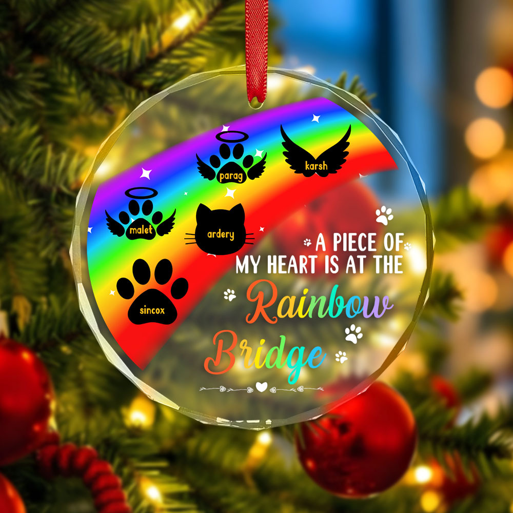Thanks For Everything I Had A Great Time Memorial Personalized Custom Circle or Heart Glass Ornament Sympathy Gift For Pet Owners Pet Lovers - MyFaceUnderwearAU
