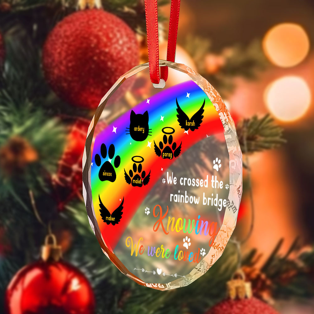 Thanks For Everything I Had A Great Time Memorial Personalized Custom Circle or Heart Glass Ornament Sympathy Gift For Pet Owners Pet Lovers - MyFaceUnderwearAU