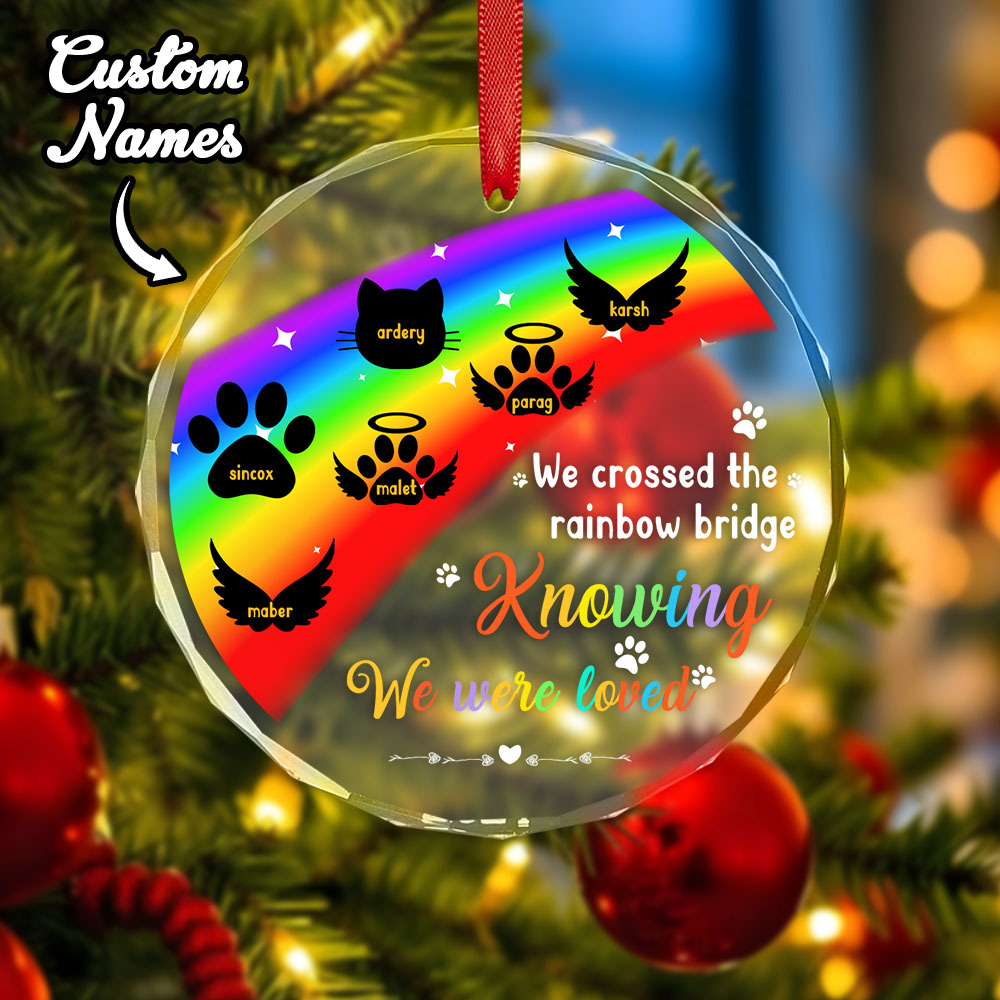 Thanks For Everything I Had A Great Time Memorial Personalized Custom Circle or Heart Glass Ornament Sympathy Gift For Pet Owners Pet Lovers - MyFaceUnderwearAU