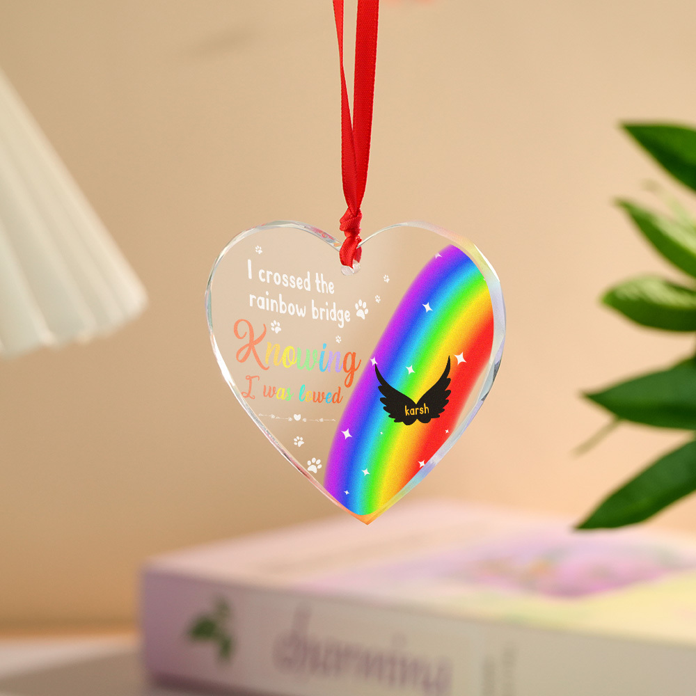 Thanks For Everything I Had A Great Time Memorial Personalized Custom Circle or Heart Glass Ornament Sympathy Gift For Pet Owners Pet Lovers - MyFaceUnderwearAU