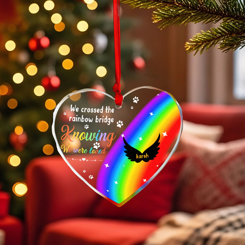 Thanks For Everything I Had A Great Time Memorial Personalized Custom Circle or Heart Glass Ornament Sympathy Gift For Pet Owners Pet Lovers - MyFaceUnderwearAU