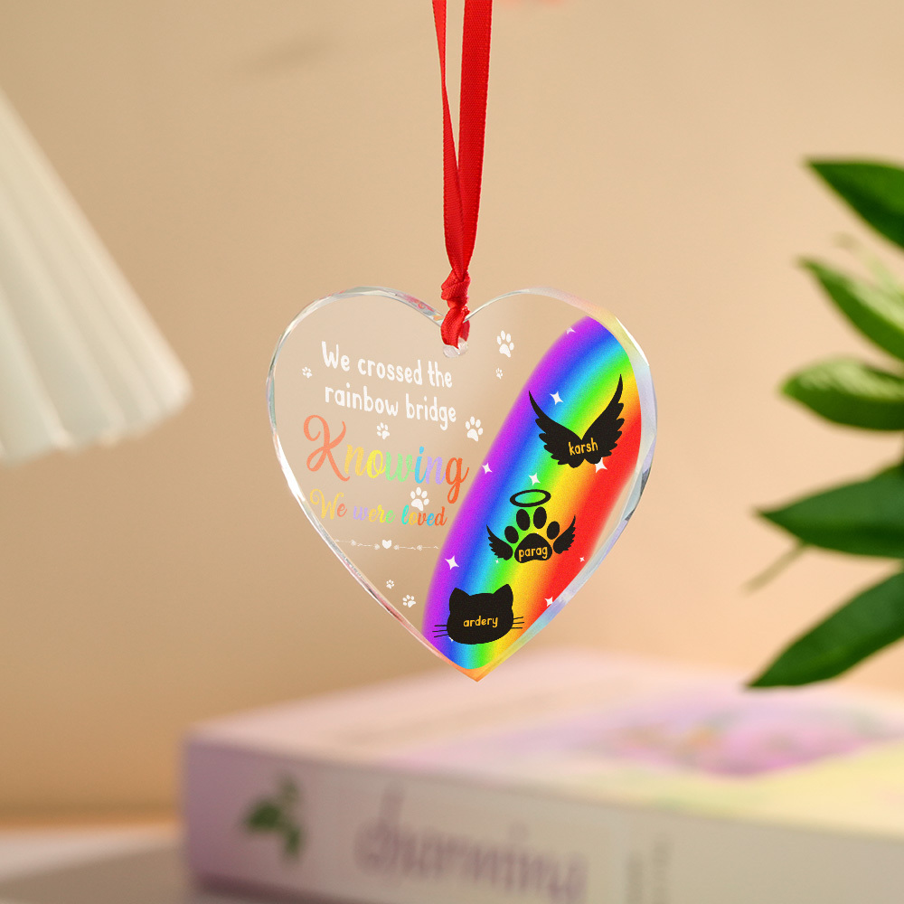 Thanks For Everything I Had A Great Time Memorial Personalized Custom Circle or Heart Glass Ornament Sympathy Gift For Pet Owners Pet Lovers - MyFaceUnderwearAU