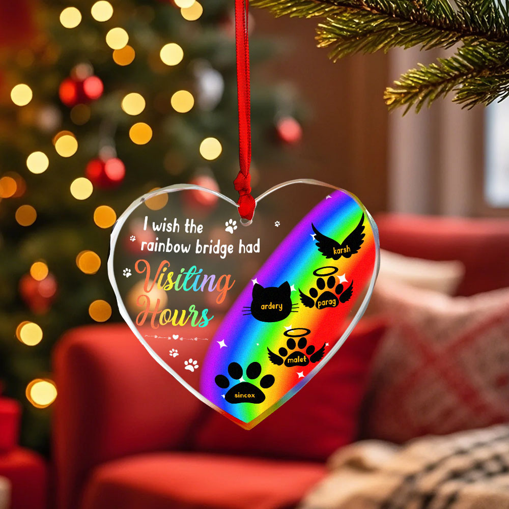 Thanks For Everything I Had A Great Time Memorial Personalized Custom Circle or Heart Glass Ornament Sympathy Gift For Pet Owners Pet Lovers - MyFaceUnderwearAU