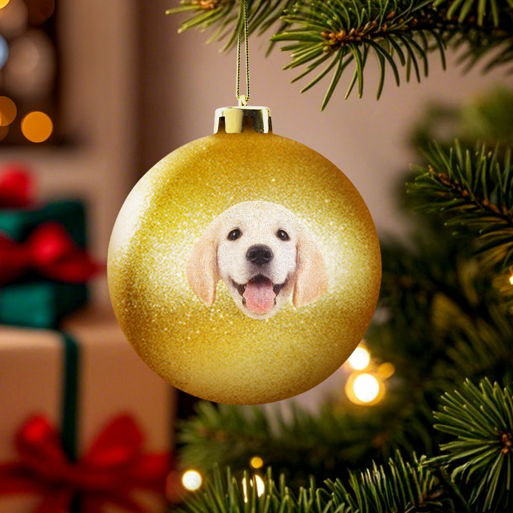 Custom Pet portrait Ornament Christmas Ball Dog  Personalised Cat Memorial Ornament - MyFaceUnderwearAU