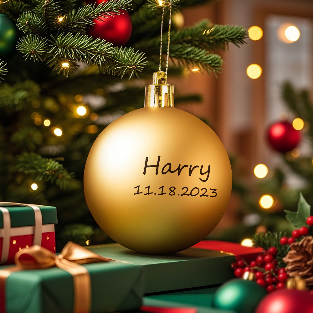 Custom Pet portrait Ornament Christmas Ball Dog  Personalised Cat Memorial Ornament - MyFaceUnderwearAU