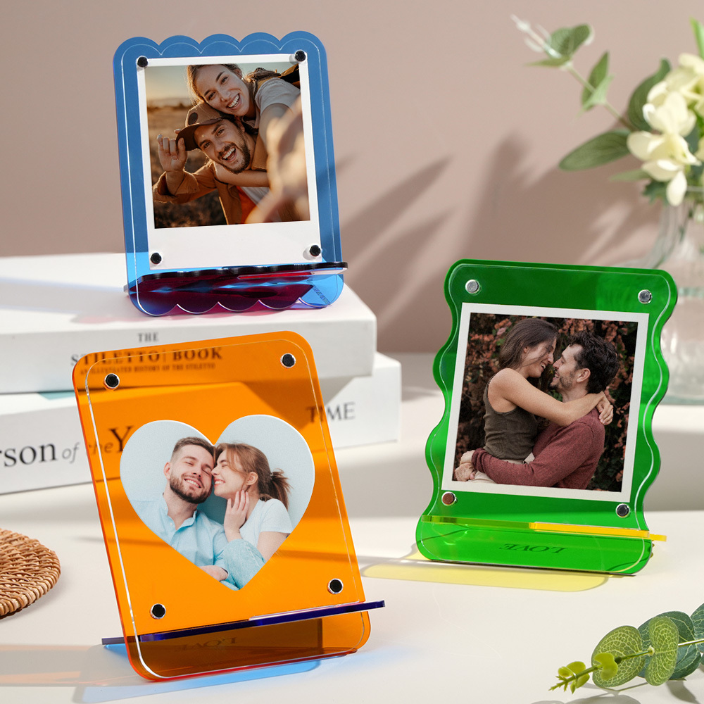 Custom Photos Acrylic Photo Frame Free-Standing Personalize Frames Immortalize Picture - MyFaceUnderwearAU