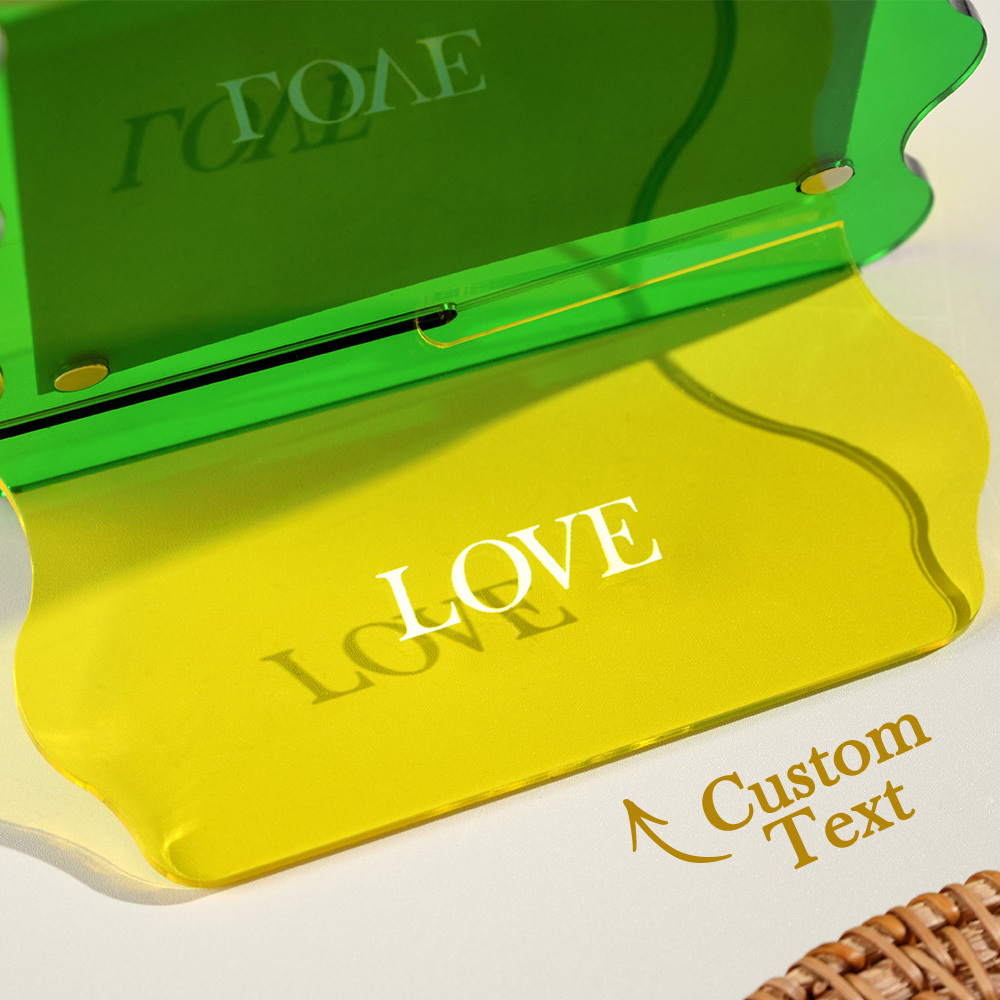 Custom Photos Acrylic Photo Frame Free-Standing Personalize Frames Immortalize Picture - MyFaceUnderwearAU