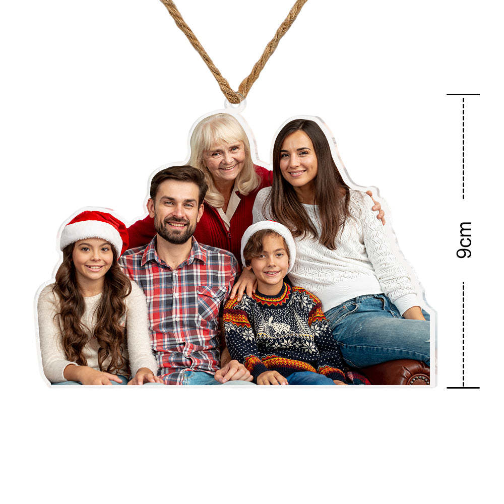 Custom Photo Christmas Tree Ornament Family Christmas Gift - MyFaceUnderwearAU