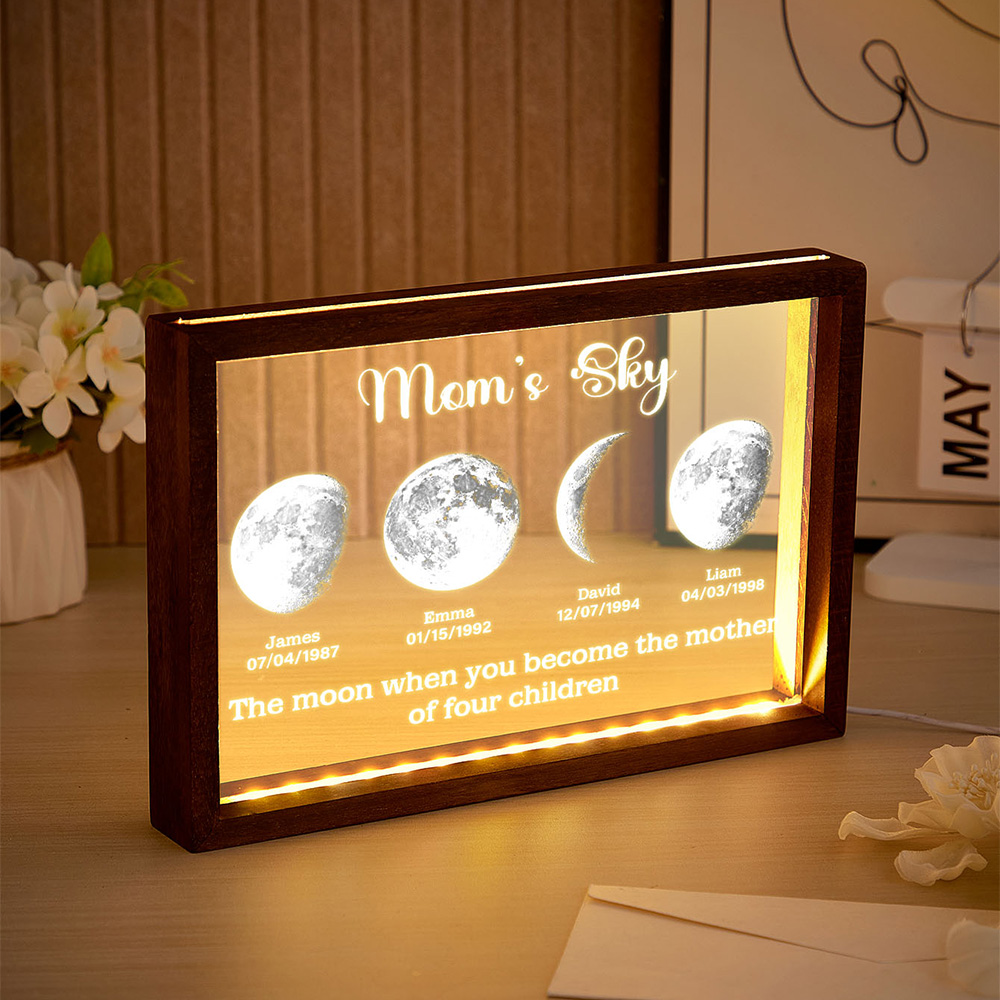 Custom Mom's Sky Led Light Frame Personalised Gifts for Mom