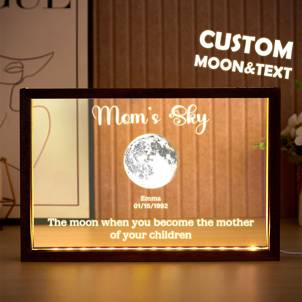 Custom Mom's Sky Led Light Frame Personalised Gifts for Mom - MyFaceUnderwearAU