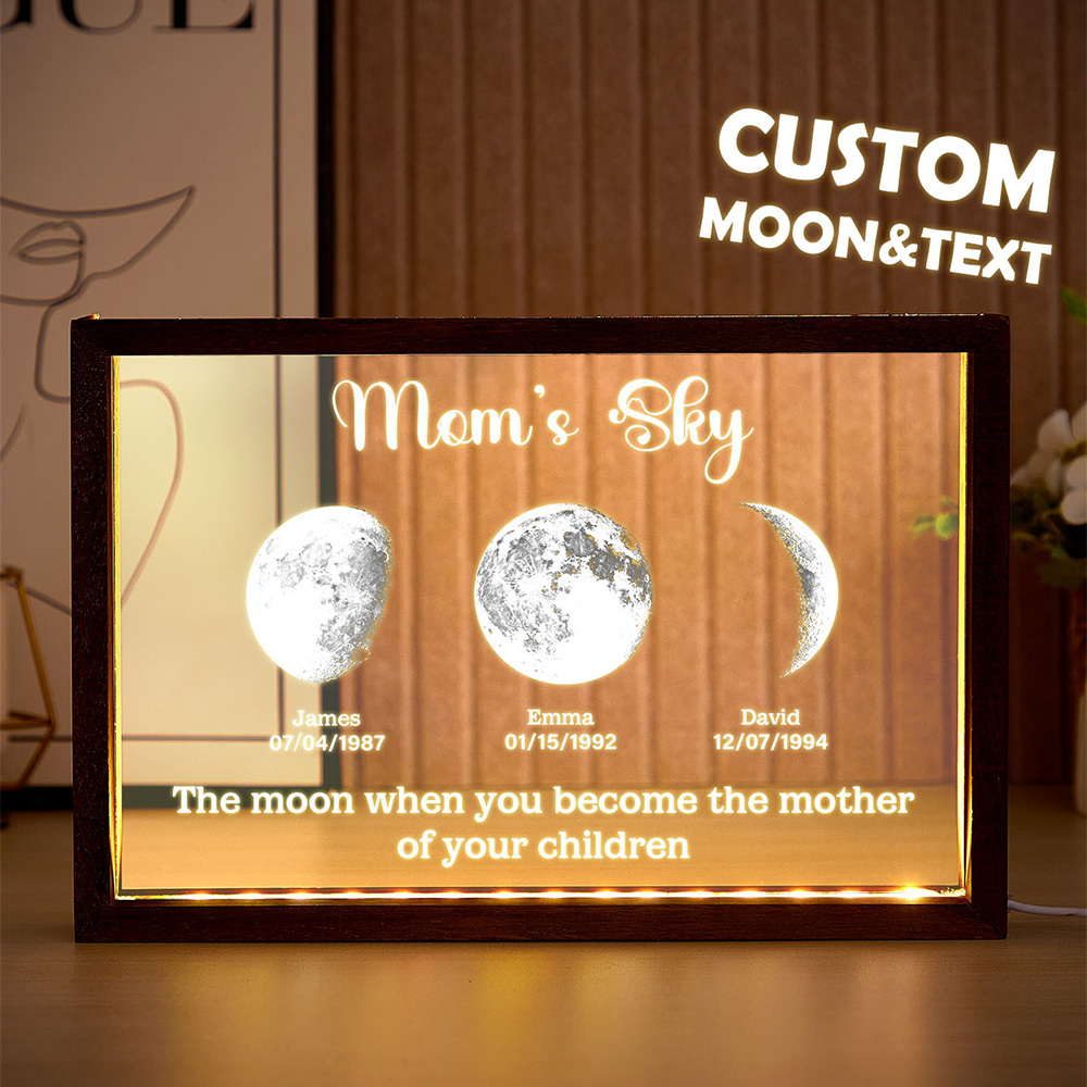 Custom Mom's Sky Led Light Frame Personalised Gifts for Mom - MyFaceUnderwearAU