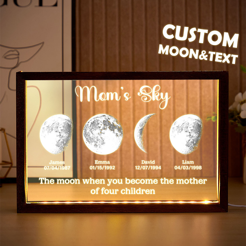 Custom Mom's Sky Led Light Frame Personalised Gifts for Mom - MyFaceUnderwearAU