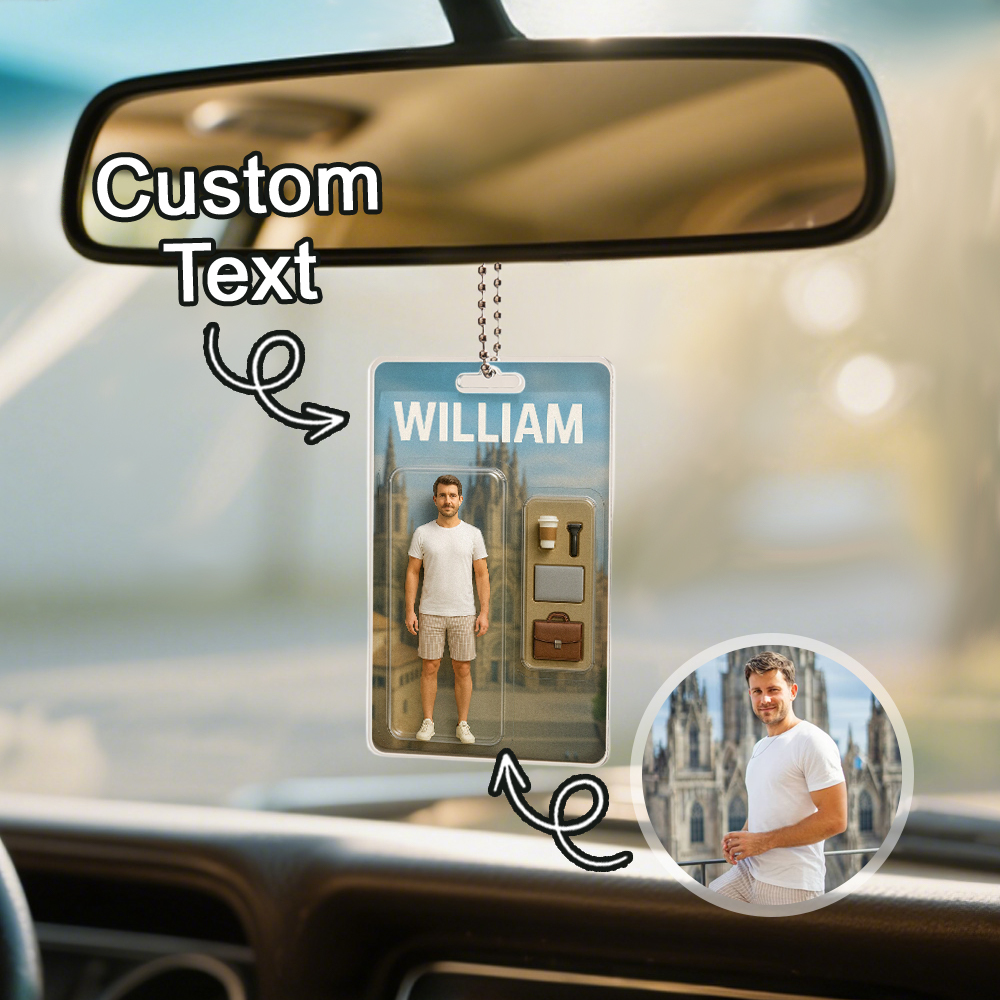 Fully Body Custom 3D Effect Action Figure Pack Packaging Toy Box Style Art Gift Personalized Acrylic Car Hanger Nurses Day Gift for Doctors for Nurse - MyFaceUnderwearAU