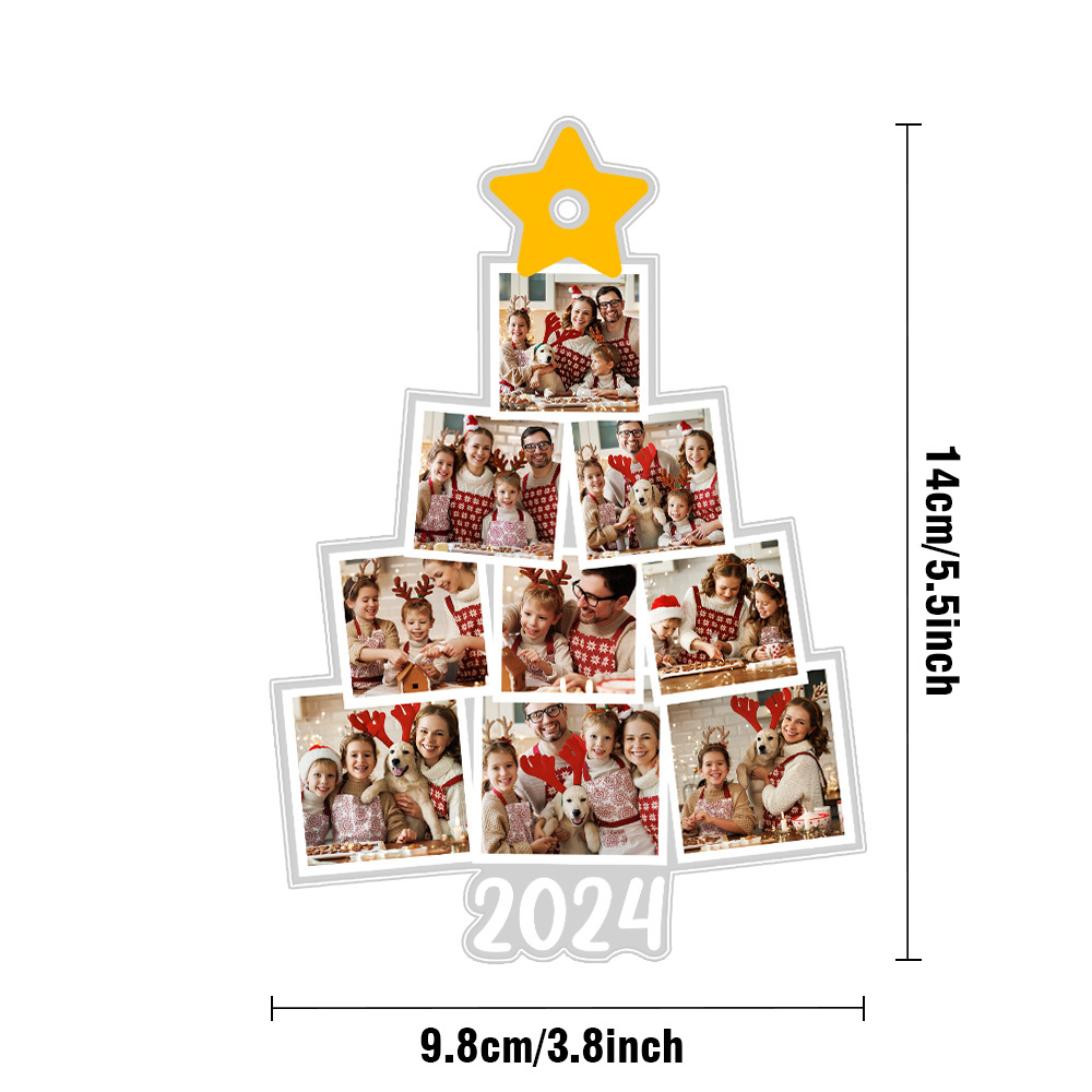 Personalized Family Photos Acrylic Ornament Custom Christmas Keepsake Ornament Christmas Gift Decor - MyFaceUnderwearAU