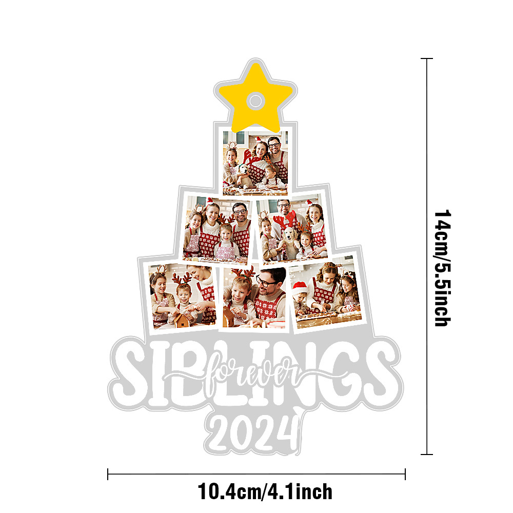 Custom Photos Acrylic Ornament Christmas Keepsake Ornament Christmas Gift Decor - MyFaceUnderwearAU