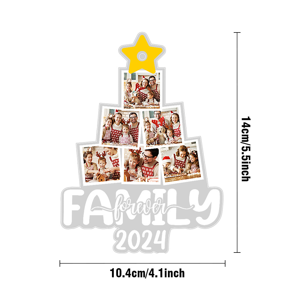 Custom Photos Acrylic Ornament Christmas Keepsake Ornament Christmas Gift Decor - MyFaceUnderwearAU