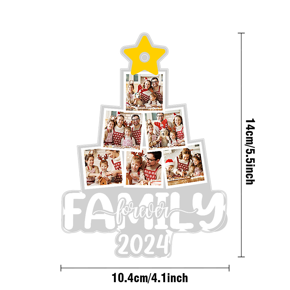 Custom Photos Acrylic Ornament Christmas Keepsake Ornament Christmas Gift Decor - MyFaceUnderwearAU