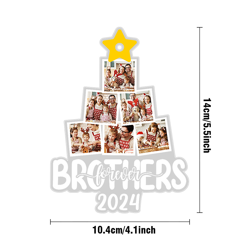 Custom Photos Acrylic Ornament Christmas Keepsake Ornament Christmas Gift Decor - MyFaceUnderwearAU