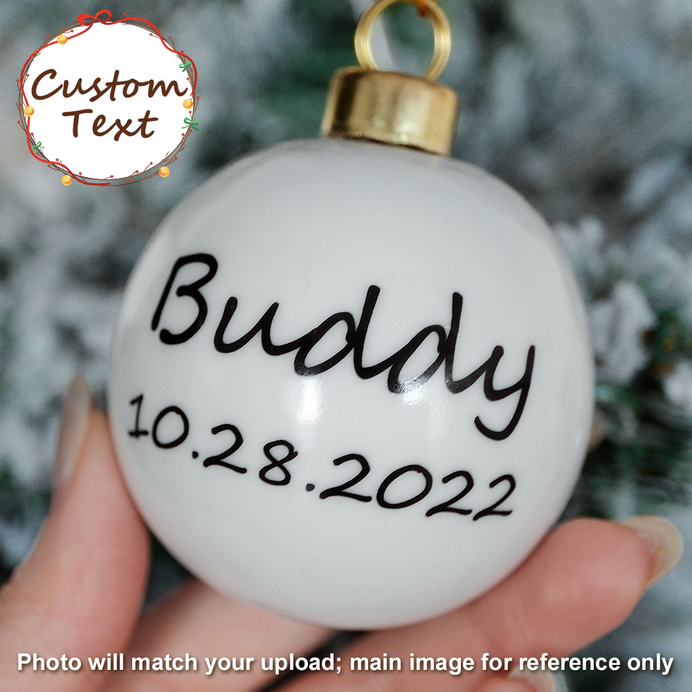 Personalized Pet Face Portrait Ornaments in Artfully Printed Hand-Painted Watercolor Style Custom Christmas Gift