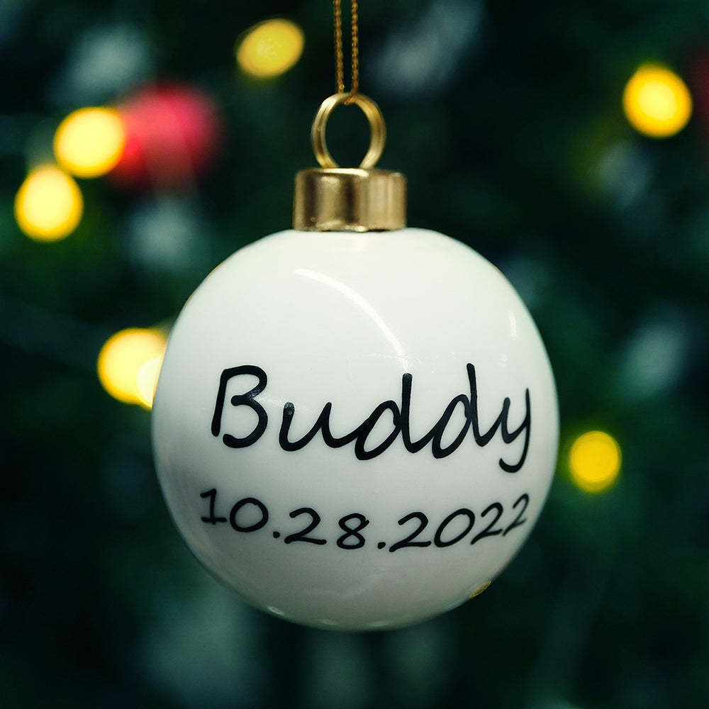 Personalized Pet Face Portrait Ornaments in Artfully Printed Hand-Painted Watercolor Style Custom Christmas Gift - MyFaceUnderwearAU