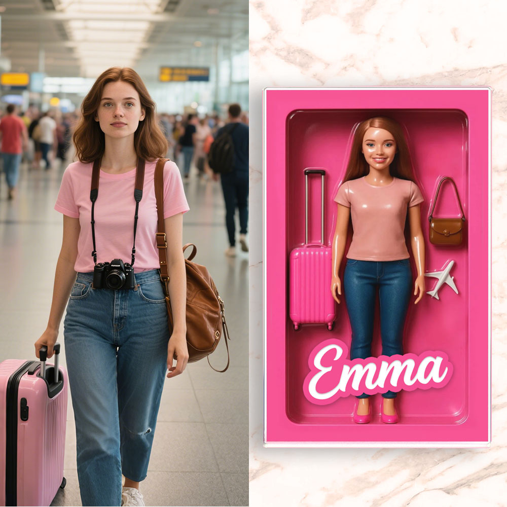 Personalized Doll Style Action Figure Portrait, Custom Toy Box Art, Custom Starter Kit, Custom Toy Figure Art, Trending Action Figure Gift