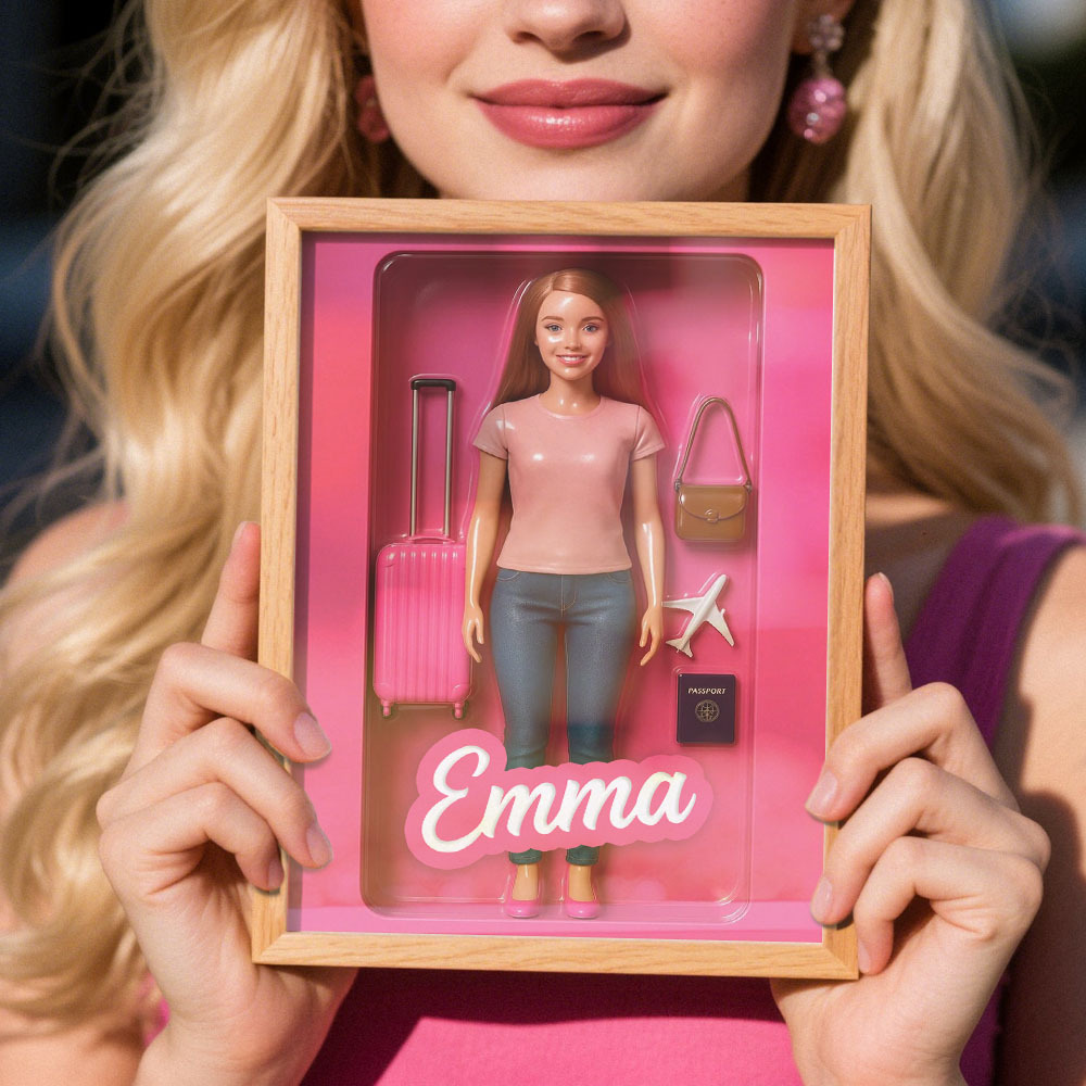 Custom DollInspired Display Gift Personalized Mini You in Framed Box with Name & Outfit - MyFaceUnderwearAU