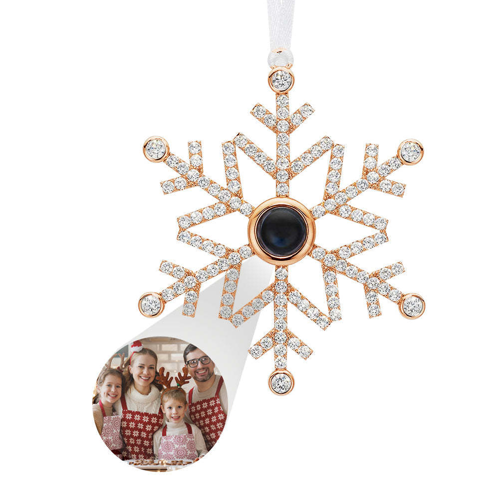 Personalized Projection Ornament Custom Photo Snowflake Picture Ornament Gifts - MyFaceUnderwearAU