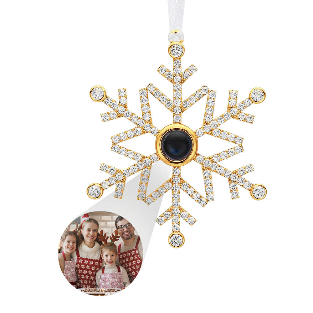 Personalized Projection Ornament Custom Photo Snowflake Picture Ornament Gifts - MyFaceUnderwearAU