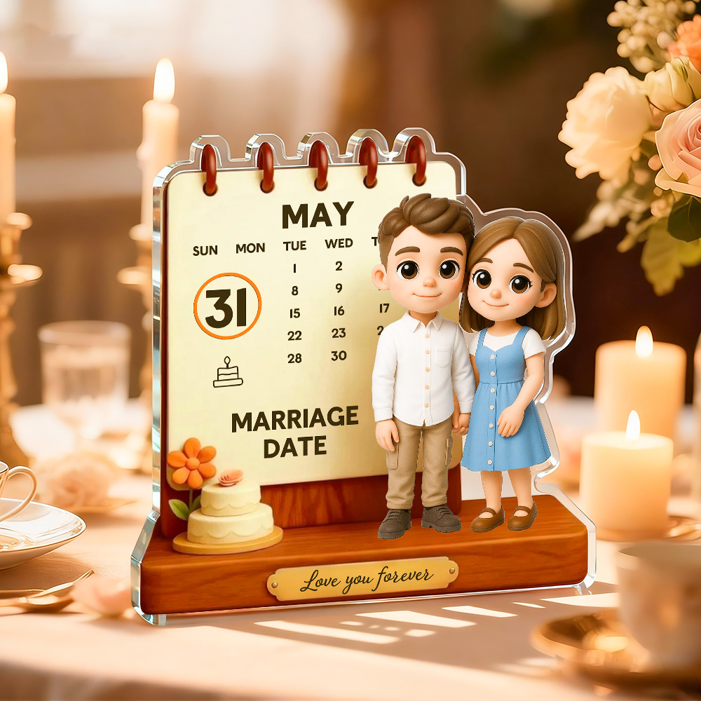 Personalized Couple Portrait Acrylic Decor Anniversary Gift - MyFaceUnderwearAU