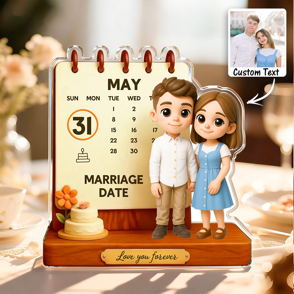 Personalized Couple Portrait Acrylic Decor Anniversary Gift - MyFaceUnderwearAU