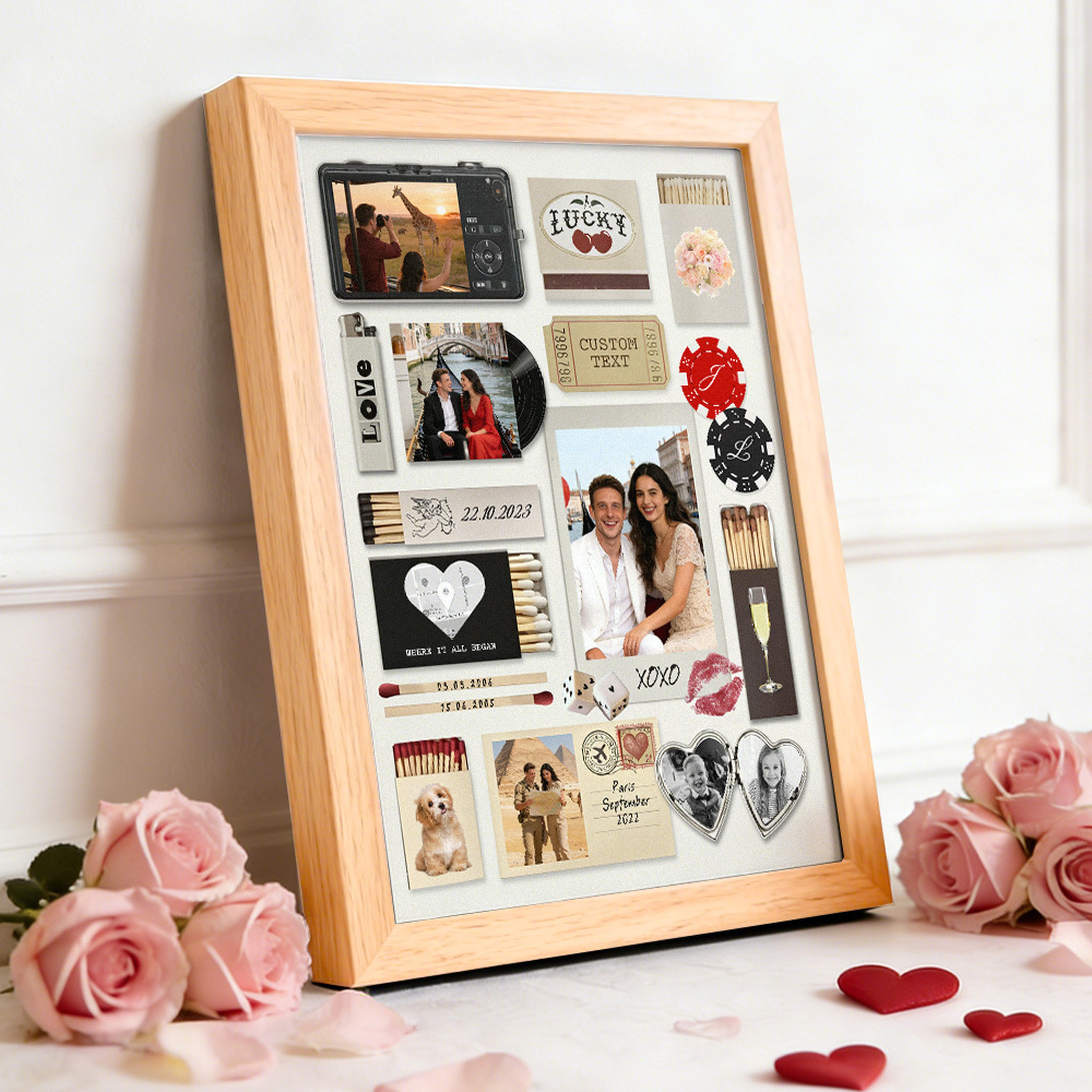 Matchbook Poster Frame, Custom Matchbox Art, Anniversary Gift for Boyfriend, Printable Gifts for Him and Her Collage Wall Prints - MyFaceUnderwearAU