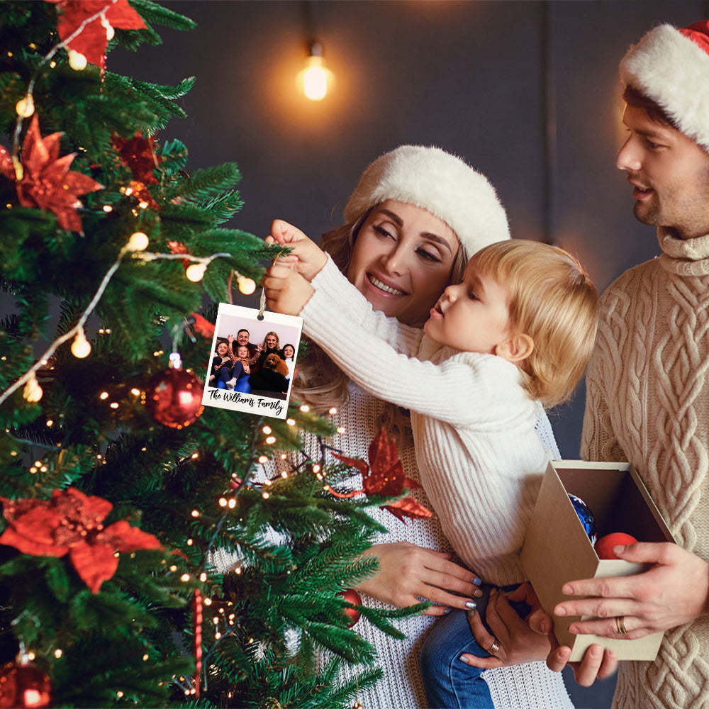 Personalized Photo Polaroid Ornament Family Photo Ornament for Christmas Gifts - MyFaceUnderwearAU
