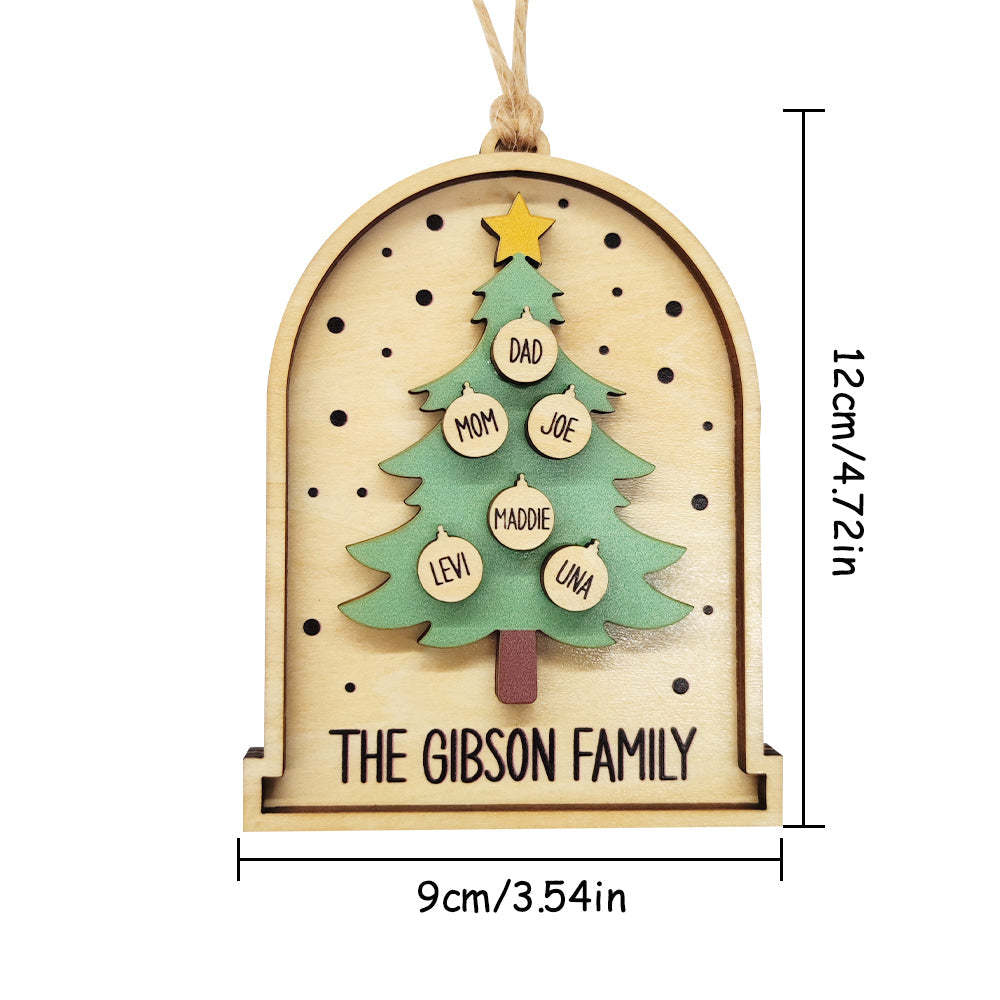 Custom Family Ornament Personalized Name Christmas Tree Ornament for Christmas Gifts - MyFaceUnderwearAU