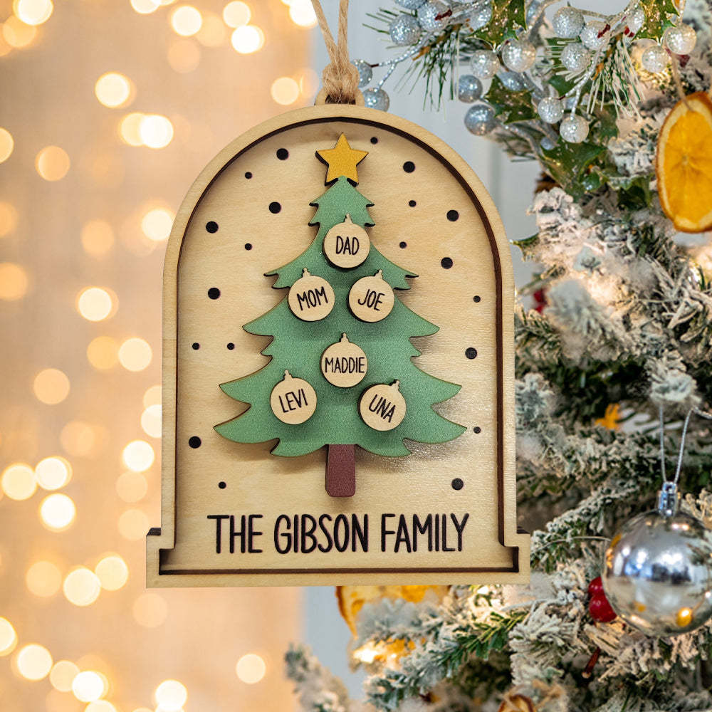 Custom Family Ornament Personalized Name Christmas Tree Ornament for Christmas Gifts - MyFaceUnderwearAU