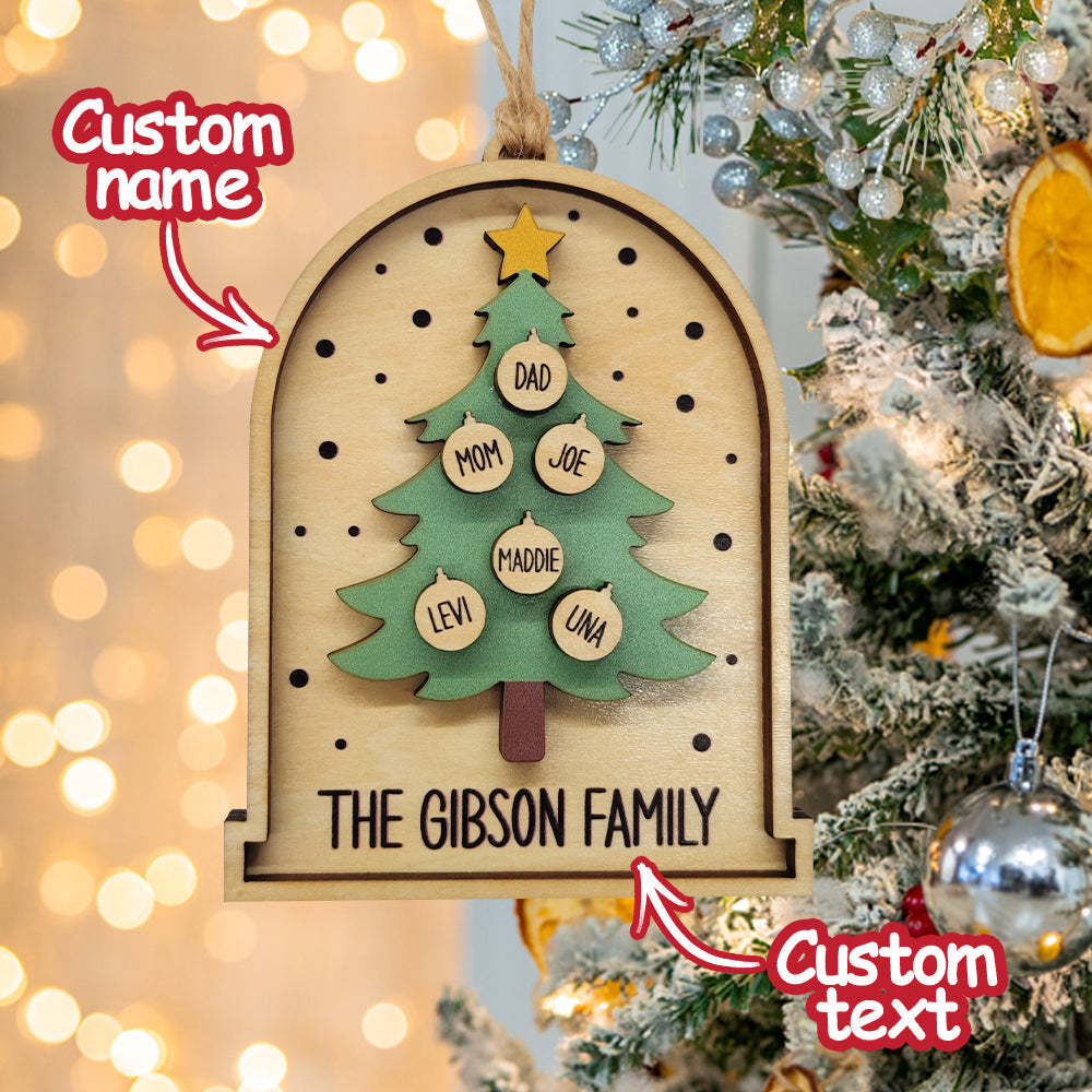 Custom Family Ornament Personalized Name Christmas Tree Ornament for Christmas Gifts - MyFaceUnderwearAU