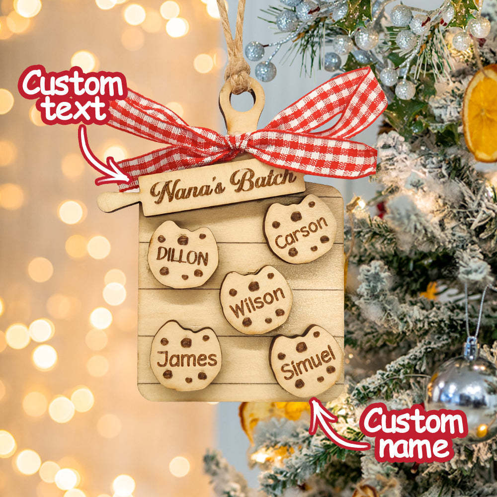 Personalized Family Ornament Custom Family Name Christmas Cookie Ornament Gifts - MyFaceUnderwearAU