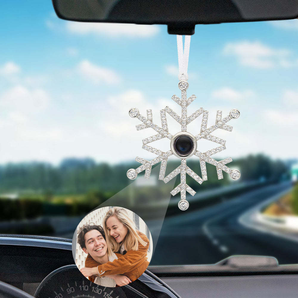 Personalized Projection Ornament Custom Photo Snowflake Picture Ornament Gifts - MyFaceUnderwearAU