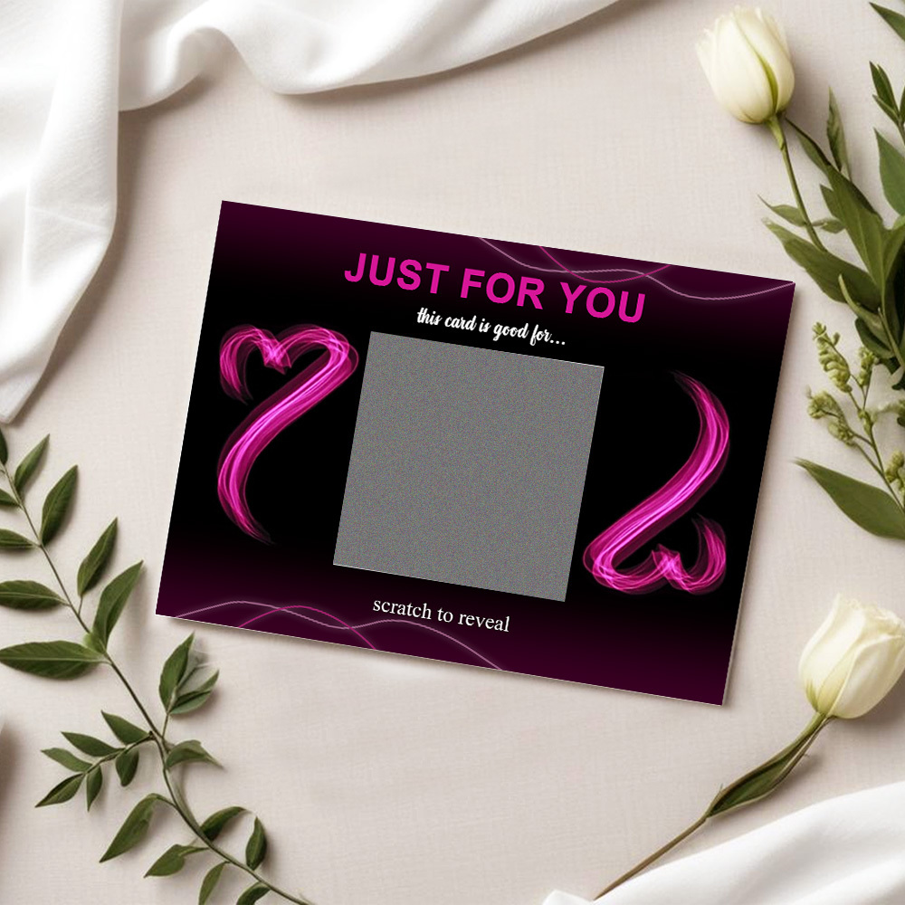 Scratch Valentines Day Card, Love Coupons, Love Note Scratch Off Cards Valentine's Day Anniversary Greeting Card, DIY Valentines, Romantic Gifts for Husband, Wife, Lovers, Kids - MyFaceUnderwearAU