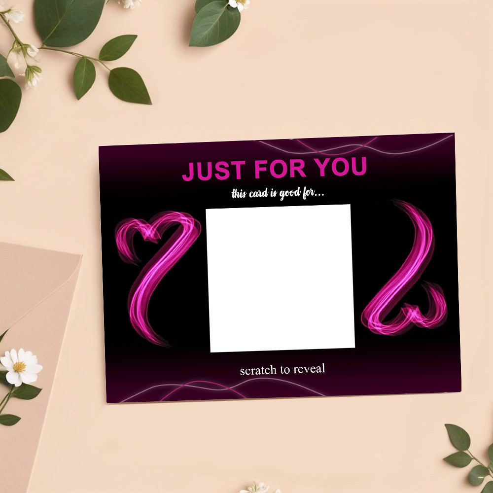 Scratch Valentines Day Card, Love Coupons, Love Note Scratch Off Cards Valentine's Day Anniversary Greeting Card, DIY Valentines, Romantic Gifts for Husband, Wife, Lovers, Kids - MyFaceUnderwearAU