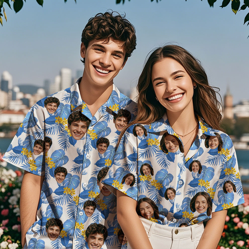 Personalized Fathers Day Hawaiian Shirt Custom Face Photo Shirt Dad Rocket Hawaiian Shirt Gift - MyFaceUnderwearAU