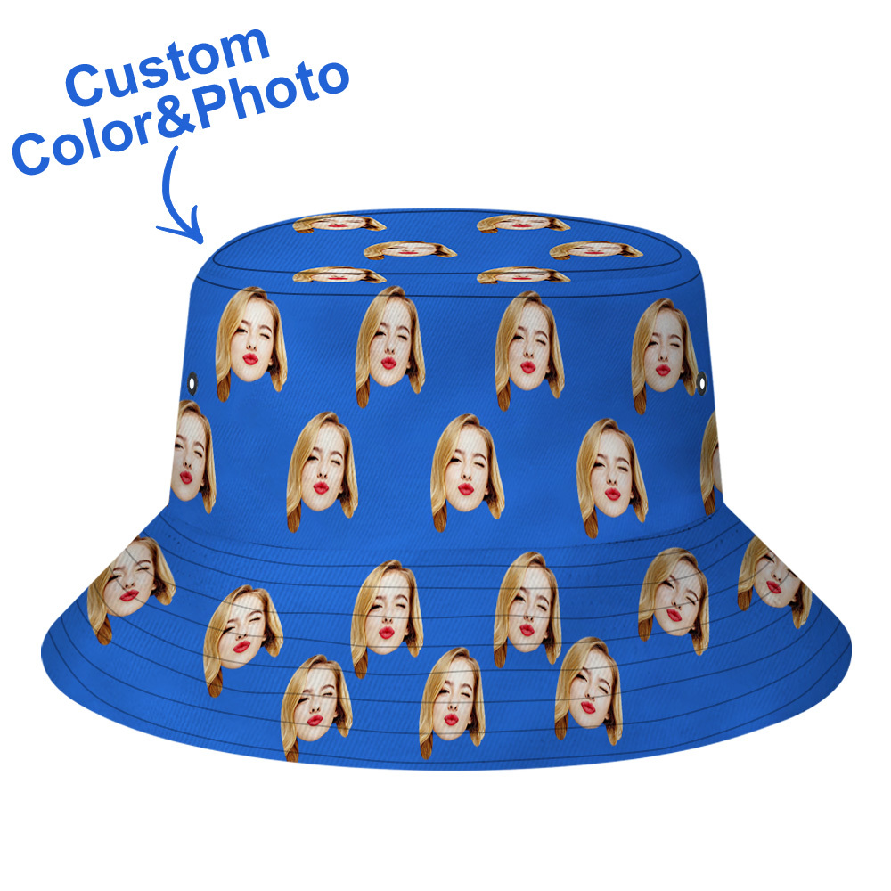 Custom Face Bucket Hat Unisex Face Mash Full Personalized Outdoor Summer Hats Gifts - MyFaceUnderwearAU