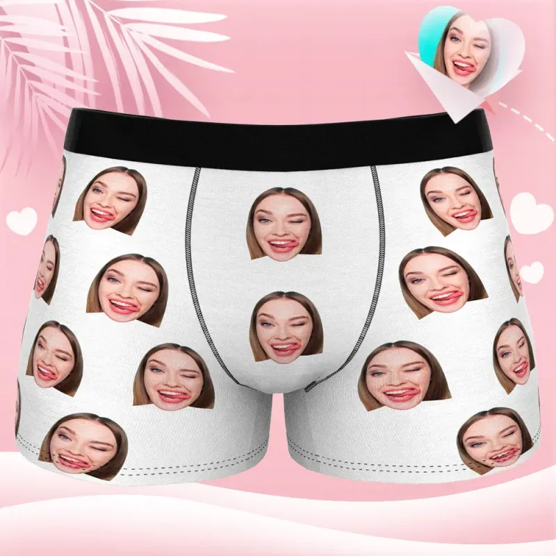 Men's Custom Face Boxer Shorts - Colorful