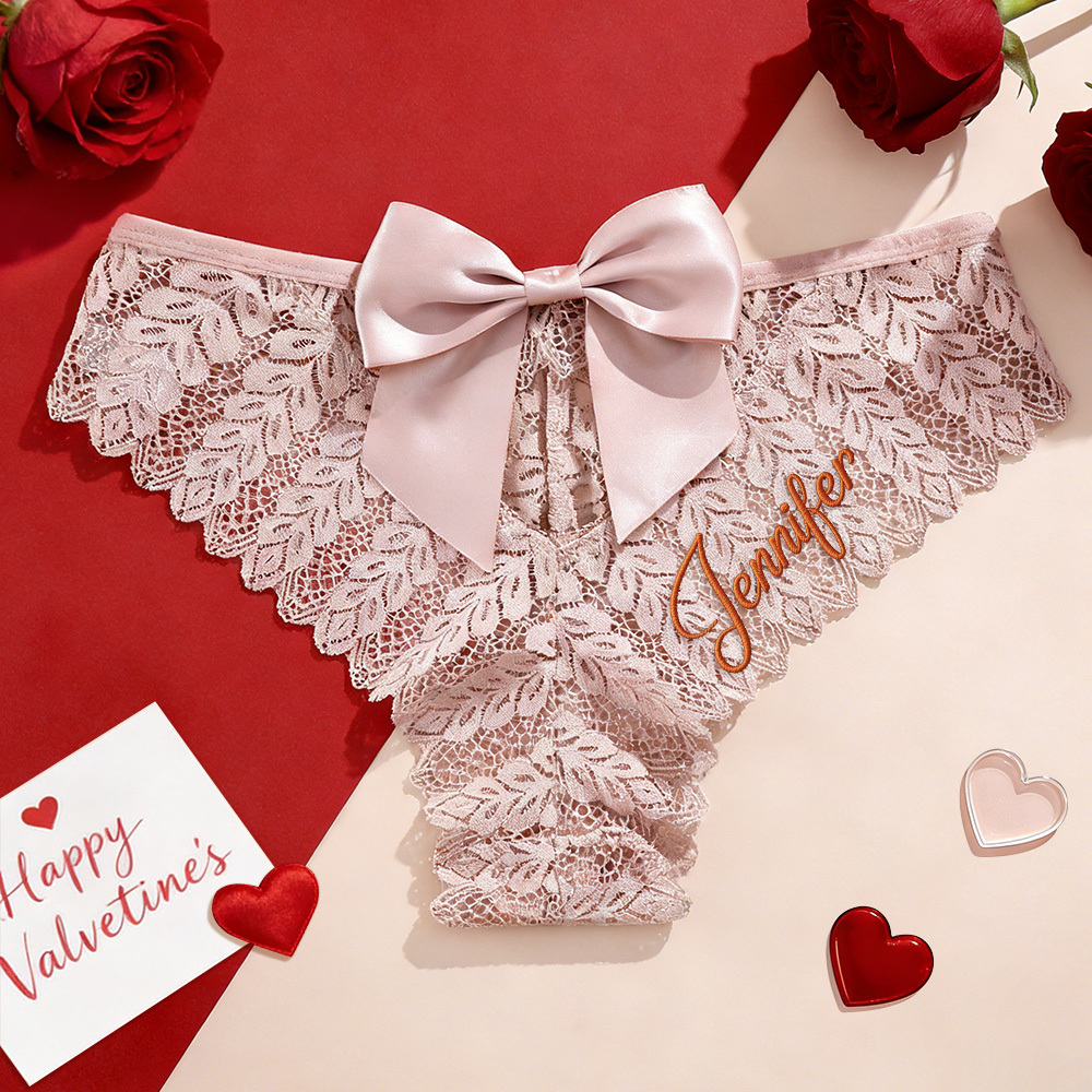 Valentine's Gifts Custom Lace Underwear Women's Lace Underwear, Bride Underwear New Mrs Underwear Honey Moon Outfit Bridal Shower Gift - MyFaceUnderwearAU