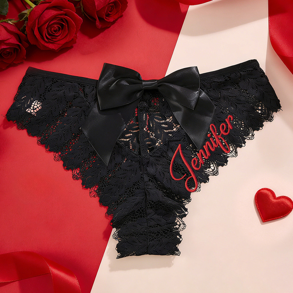 Valentine's Gifts Custom Lace Underwear Women's Lace Underwear, Bride Underwear New Mrs Underwear Honey Moon Outfit Bridal Shower Gift - MyFaceUnderwearAU