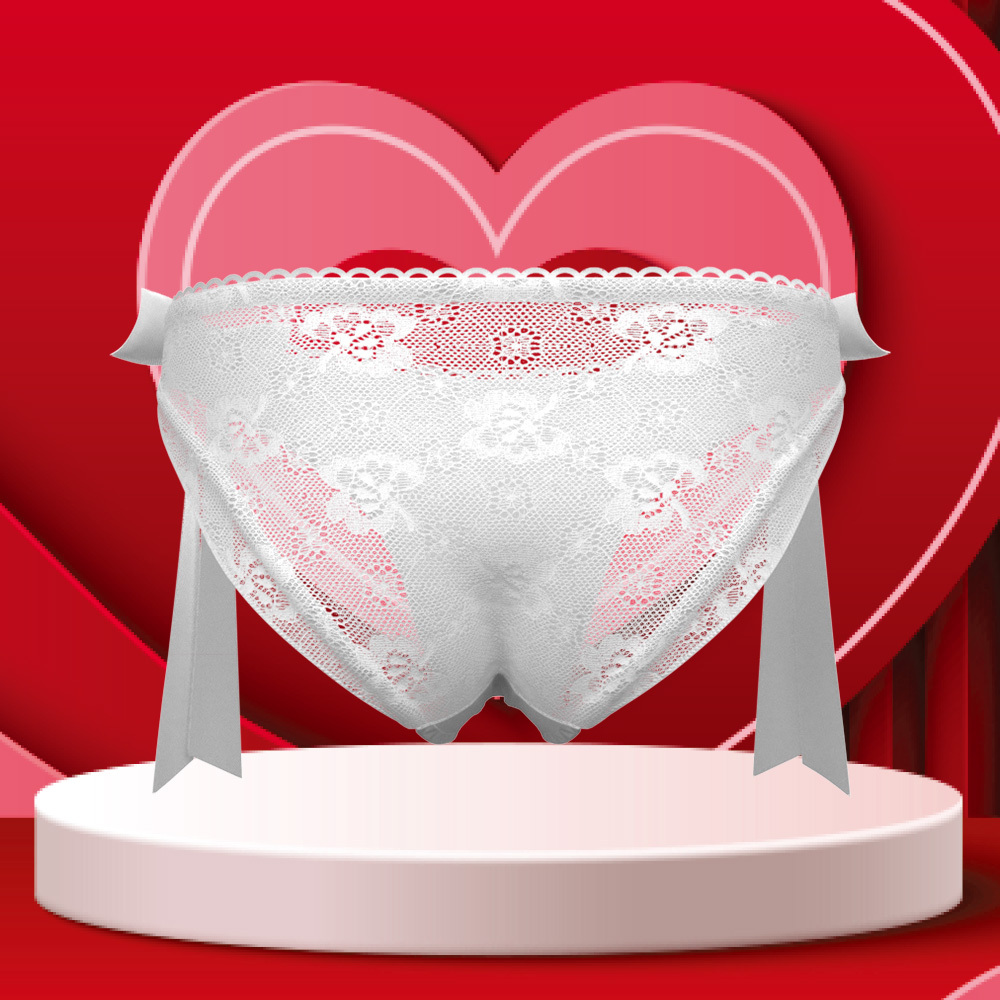 CustomLace Bow Panties Personalized Name Panties Translucent Lace Panties  Gift For Valentine - MyFaceUnderwearAU
