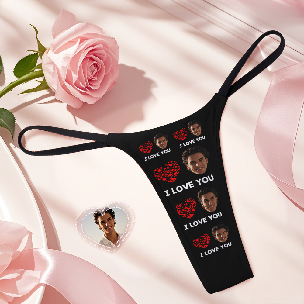 Custom Thongs Face Photo Panties Funny Multi-face Panties Underwear Briefs Valentine Gifts For Her - MyFaceUnderwearAU