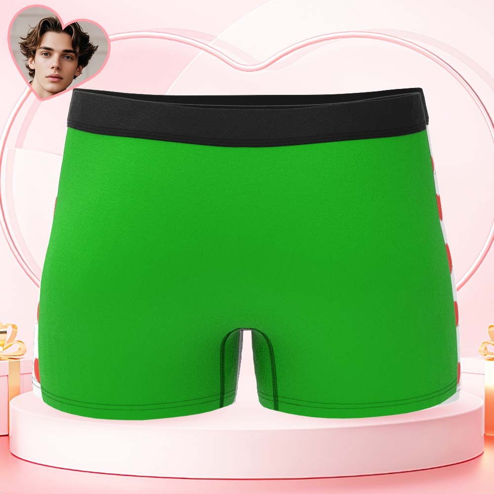 Custom Mens Face Boxer I Love My Wife Boxer Personalized Belt Color Face Boxers Valentines Day Underwear - MyFaceUnderwearAU